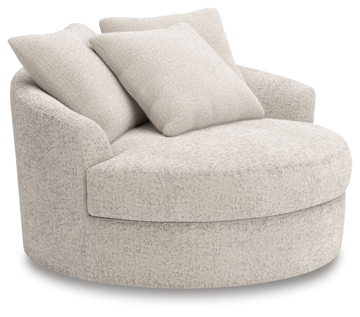 Snodoodle - Oversized Swivel Accent Chair - Arctic