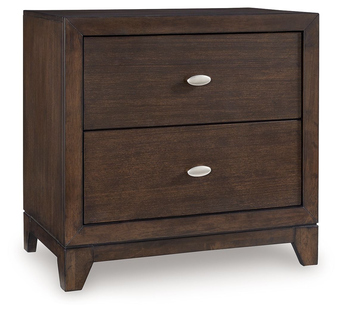 Tandisport - Dark Brown - Two Drawer Night Stand