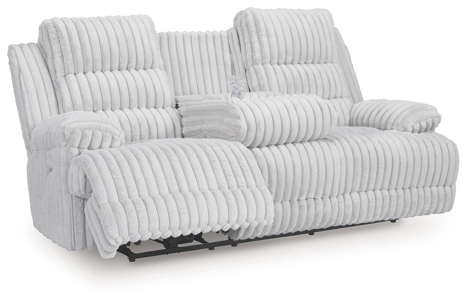 Technique - Alloy - Reclining Power Sofa With Drop Down Table