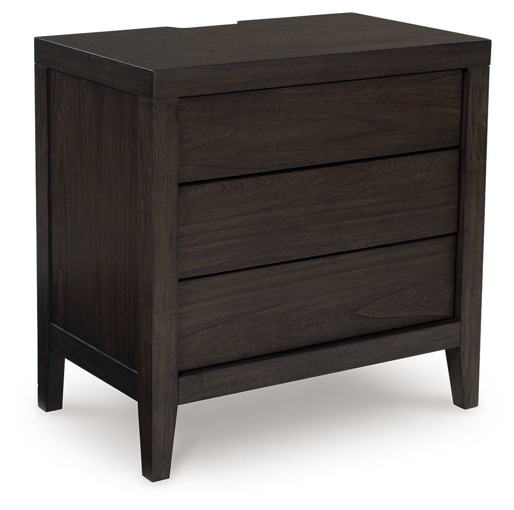 Westonfort - Espresso - Three Drawer Night Stand