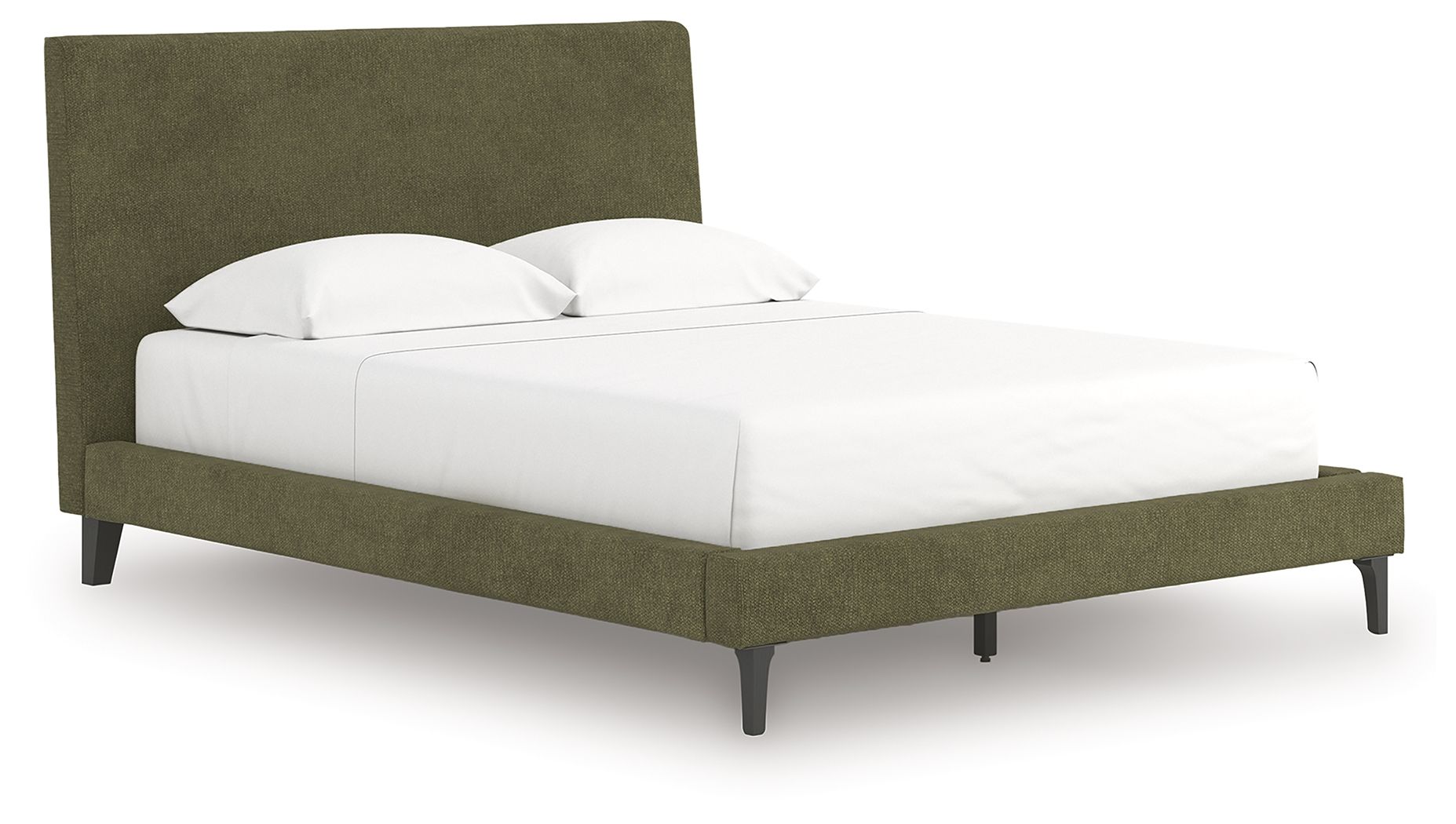 Zadilyn - Sage Green - Queen Upholstered Bed With Roll Slats