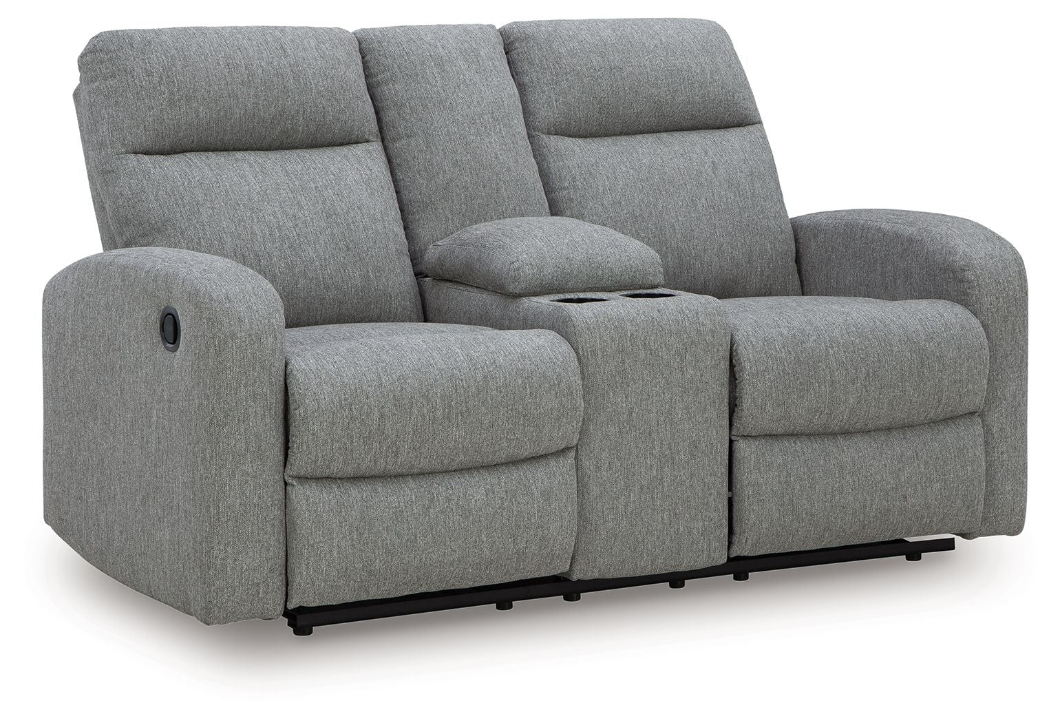Moreau Place - Sterling - Double Recline Loveseat With Console