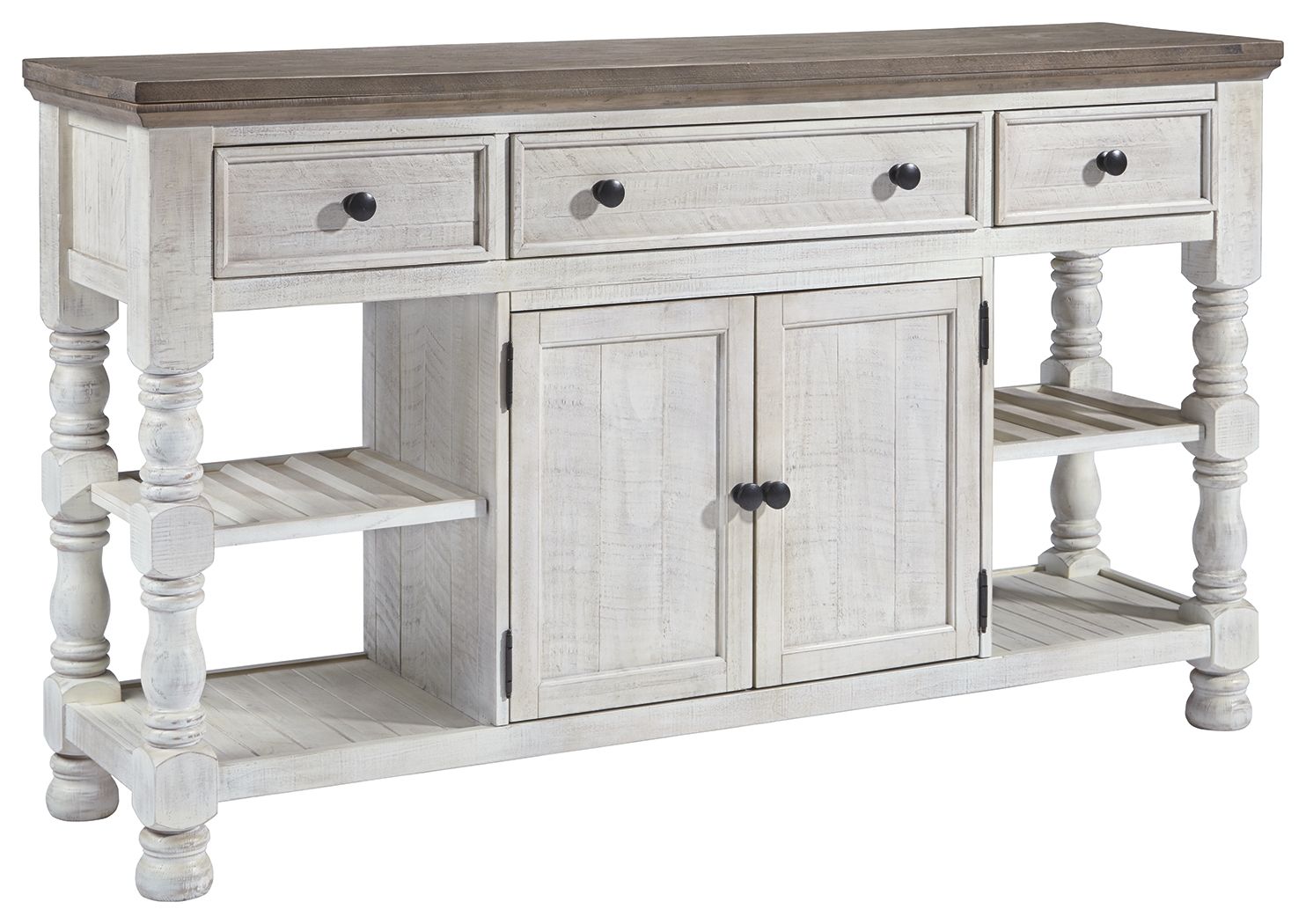 Havalance - Dining Room Server - White / Gray