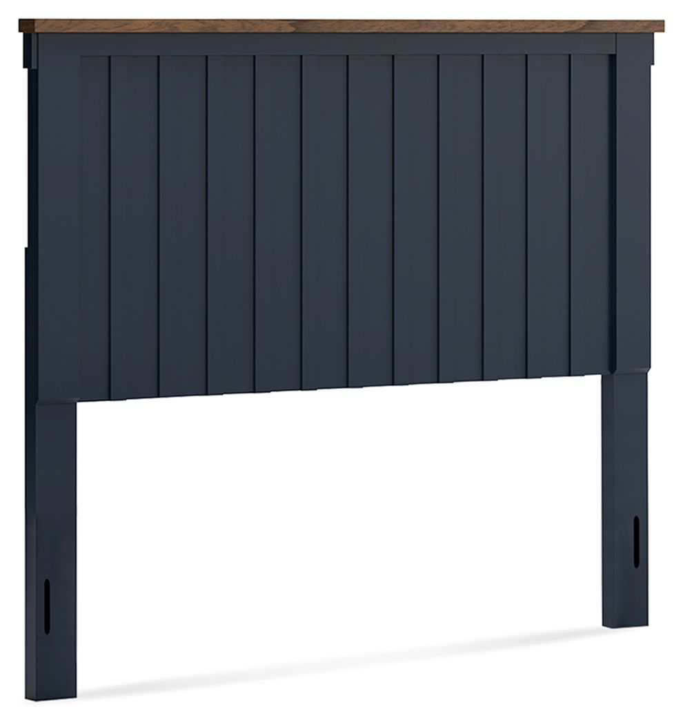 Landocken - Brown / Blue - Full Panel Headboard