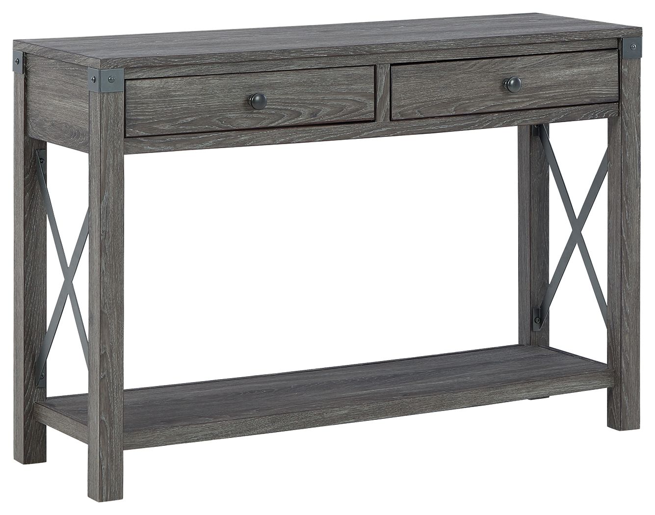 Freedan - Console Sofa Table - Grayish Brown