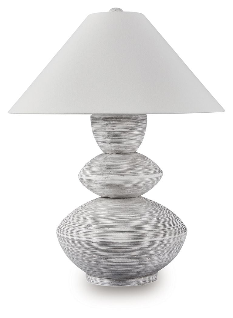 Brickdon - Poly Table Lamp - Distressed White