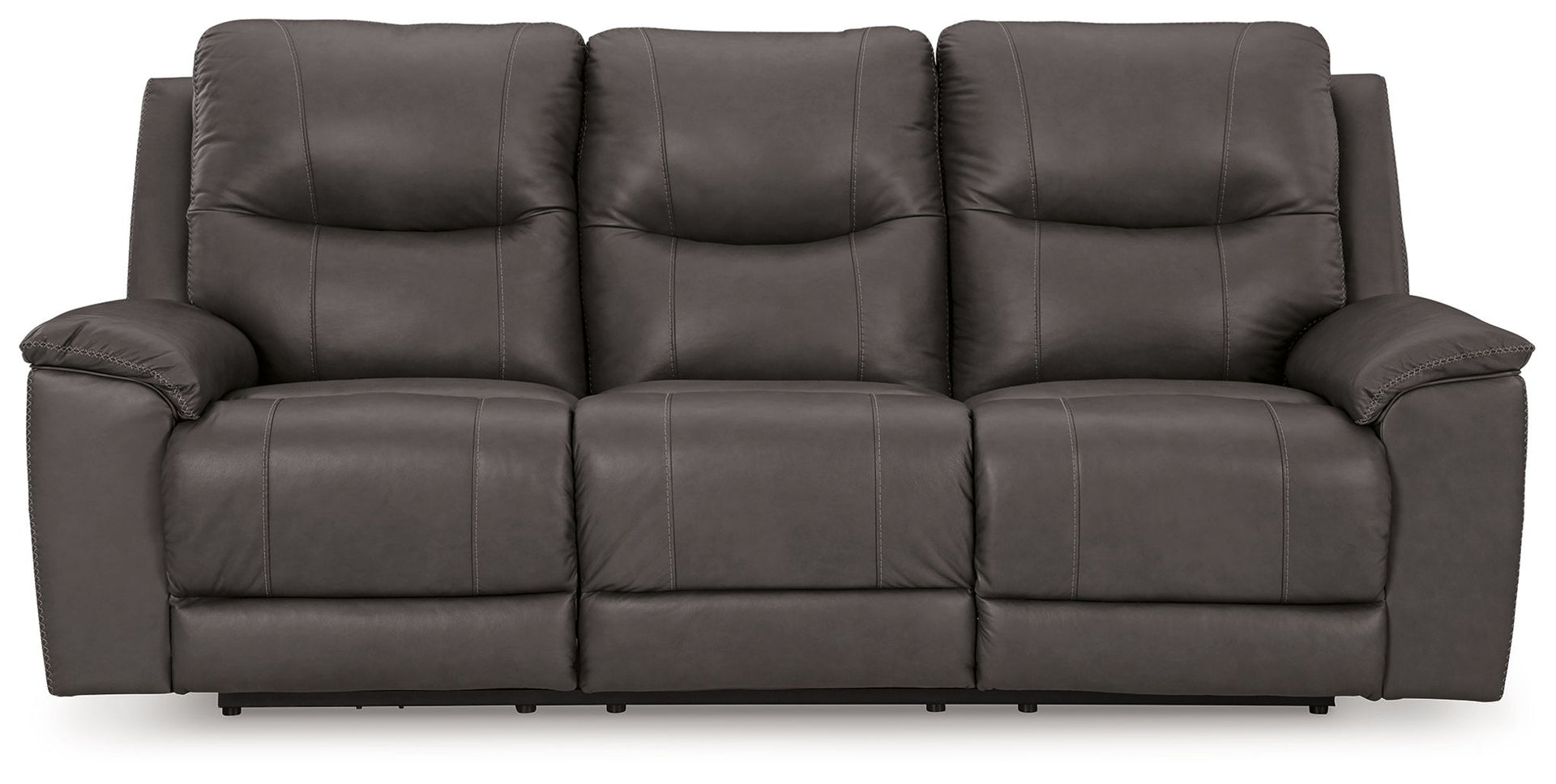 Dearview - Fog - Power Reclining Sofa With Adj Headrest