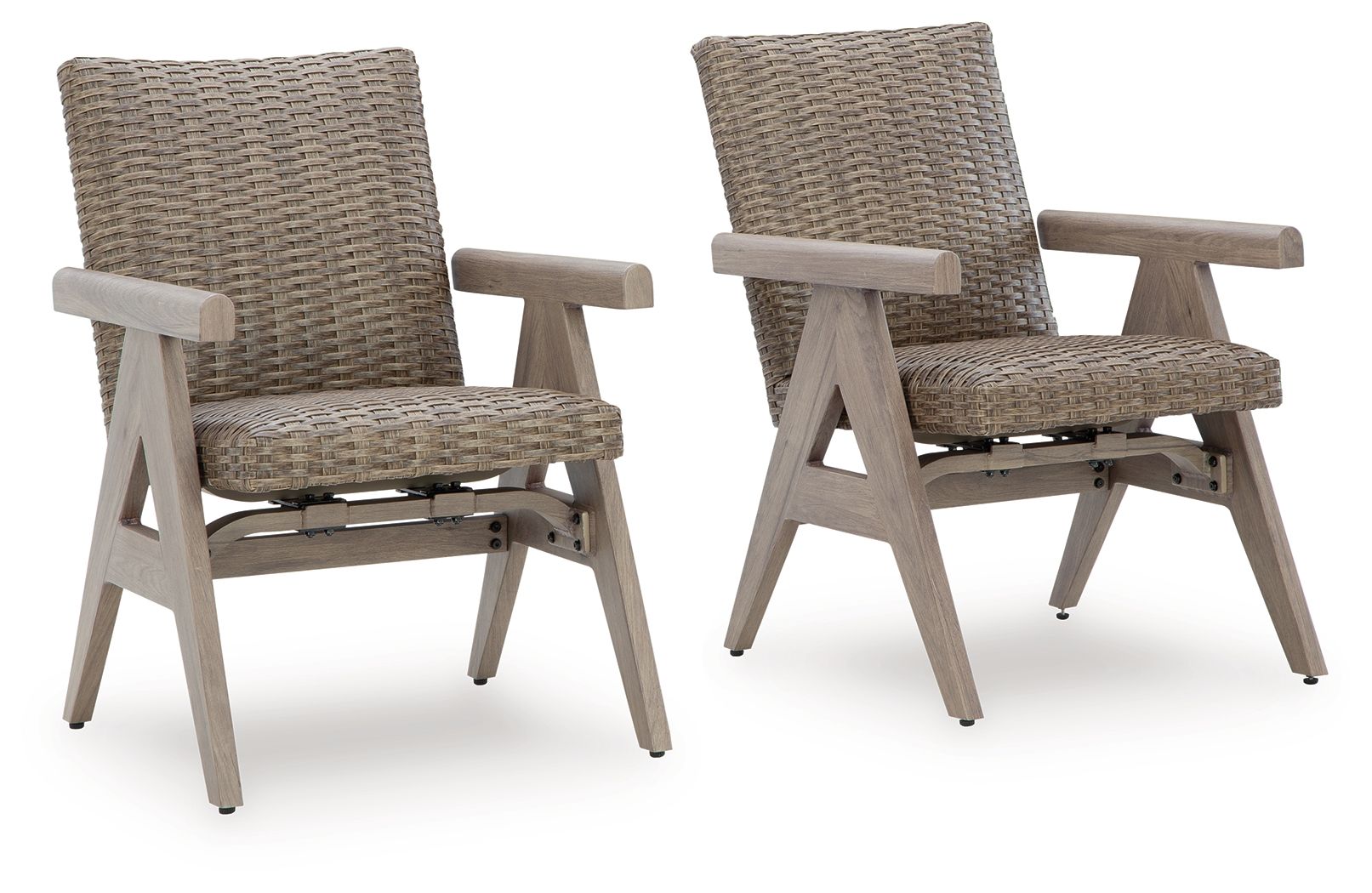 Carisbo - Beige - Rocking Arm Chair (Set of 2)